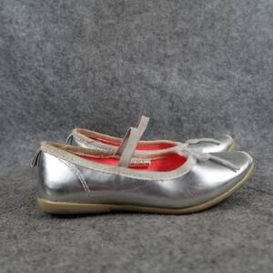 Carters Shoes Kids Toddler 9 Ballet Flats Mary Jane Elastic Strap Metallic Girls